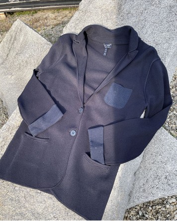 Sako dámské Armani Jeans modré s kamínky